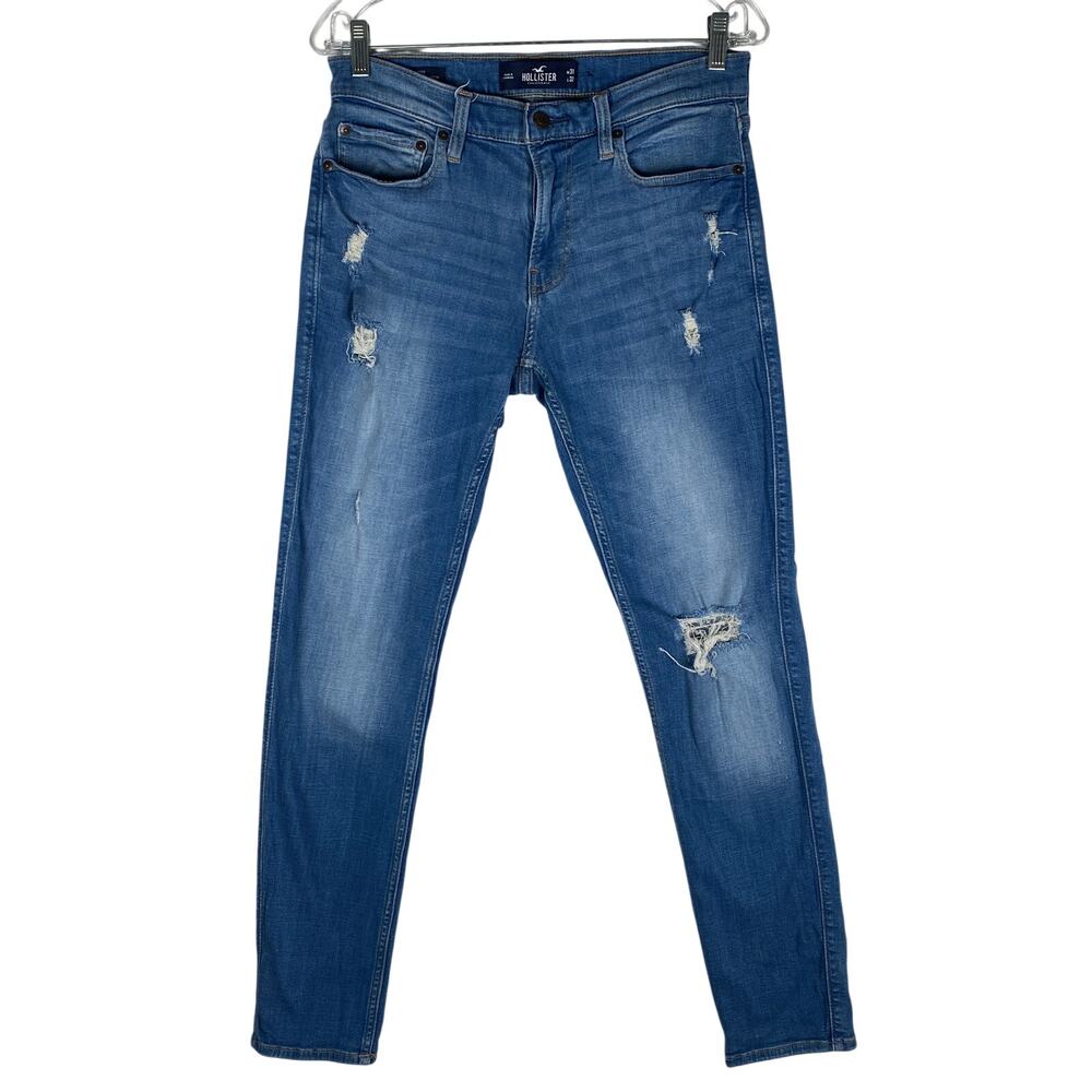 Hollister Skinny Jeans Mens 31x32 Distressed Ripped Grunge Stretch Skater Y2K
